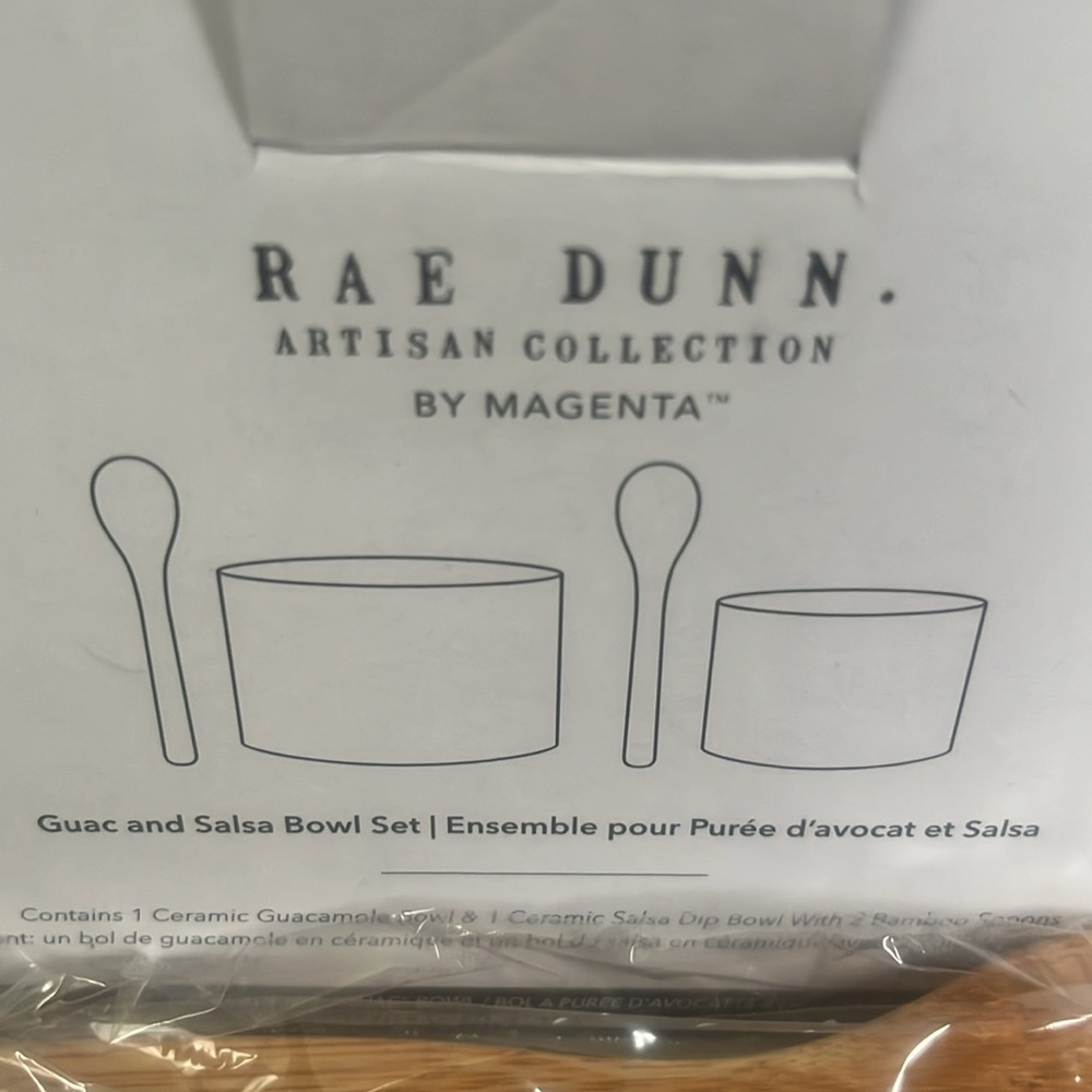 Rae Dunn guac and salsa bowl set. - Picture 4 of 4